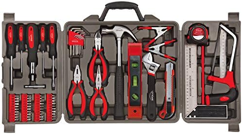 Apollo Tools 71 Piece Complete Household Tool Set, Red DT0204