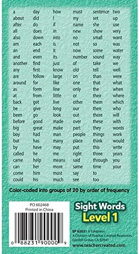 Teacher Created Resources Sight Words Flash Cards - Level 1 (EP62031)