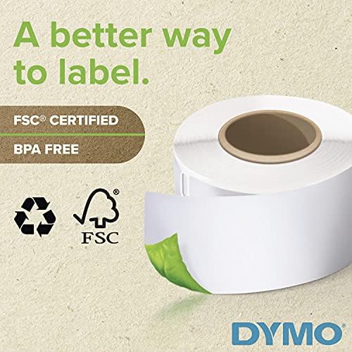 DYMO Authentic LW 2-Up Price Tag Labels, DYMO Labels for LabelWriter Label Printers, 3/8" x 3/4", 1 Roll of 1500