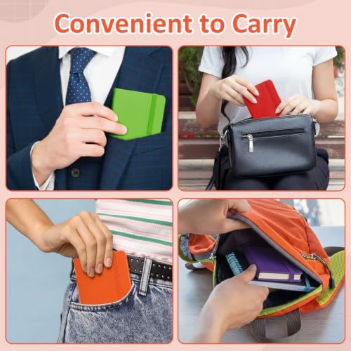 Ceenna 16 Packs Pocket Small Notebook Journals Mini Notebook Bulk 192 Pages/96 Sheets Hardcover with Thick Lined Paper 3" x 4.4" A7 Small Notepad Bright Color for Office Journey Supplies