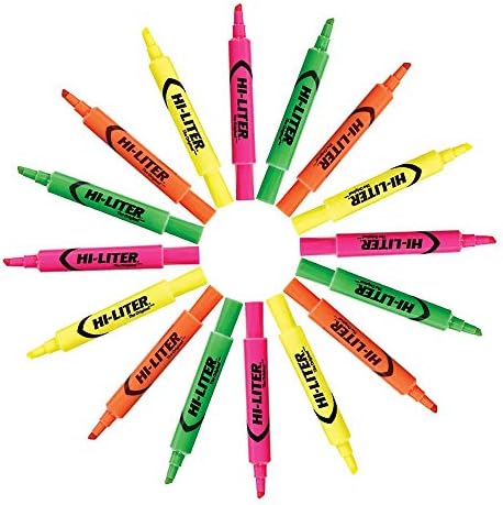 Avery Hi-Liter Desk-Style Highlighters, Smear Safe Ink, Chisel Tip, 4 Assorted Color Highlighters (24063)