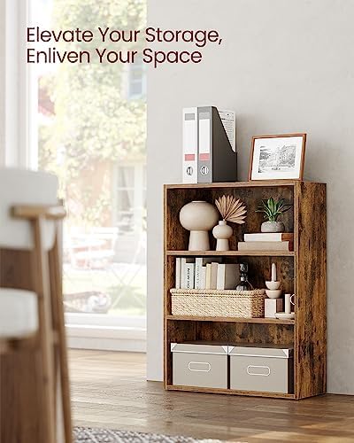 VASAGLE Set of 2 Bookshelves, 3-Tier Open, 23.6 Inches Wide
