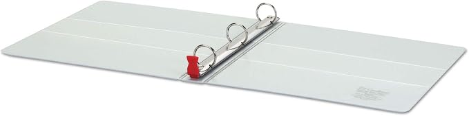 Cardinal 3 Ring Binder, 1 Inch Premier Easy Open Binder, ONE-TOUCH Locking Round Rings, 200-Sheet Capacity, ClearVue Cover, PVC-Free, White (11100)