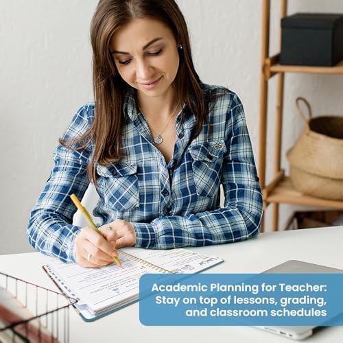 Planner 2026-2027, Monthly & Weekly Jul 2026-Jun 2027 Calendar Book | 6.3" x 8.5", Hardcover Spiral Planner with Tabs, School & Daily Pretty Agenda for Women, Students, Teachers, Coastal Beacon