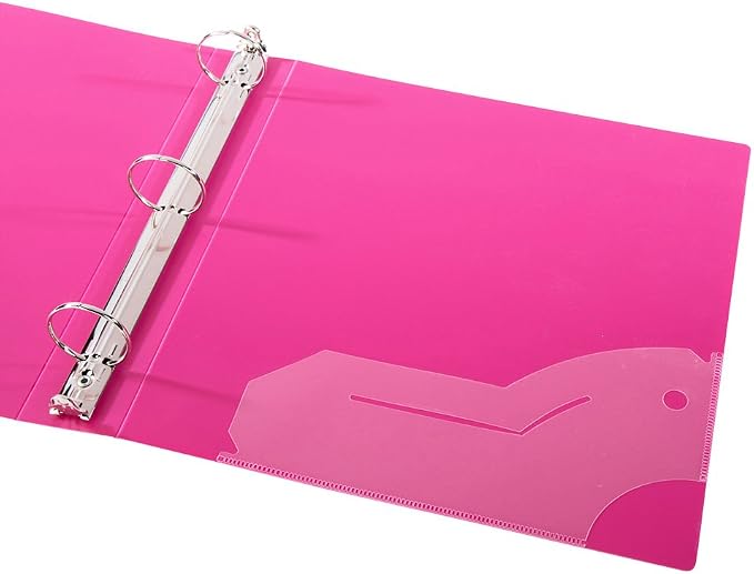 Filexec 3-Ring Binder, 1", Neon (50573-64970)- Blue, Hot Pink, Purple, Green (Pack of 48)