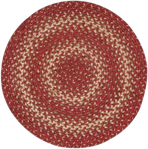 Homespice Apple Pie Braided Placemats for Country Decor, Round 15" Set of 6