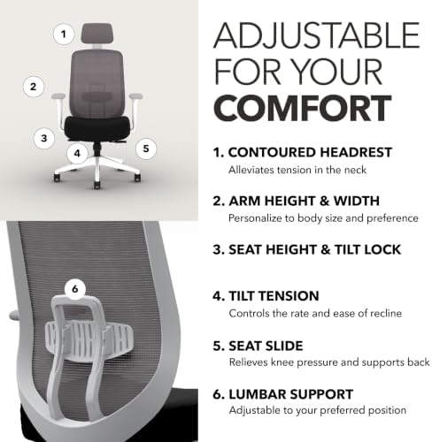 HON Altern Ergonomic Office Chair, Office Desk Computer Chair, Black