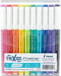 PILOT FriXion Fineliner Erasable Marker Pens, Fine Point 0.7 mm, Pack of 10