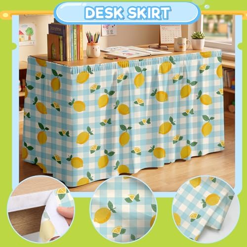 Teacher Desk Skirt for Classroom Ruffle Table Skirt Back to School