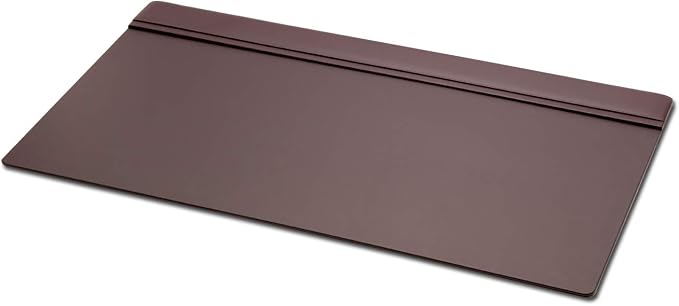 DACASSO Leather Desk Pad with Top Rail - Luxury Leather Desk Blotter for Writing - Executive Desk Surface Protector - (Chocolate Brown, 34” x 20”)
