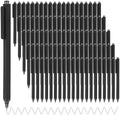 WY WENYUAN 100 Pcs Black Pens Bulk, 1.0mm Bold Point Quick Drying Ballpoint Pens, Retractable Bulk Pens for Smooth Writing, Ideal for School, Office, Journaling, Note Taking and Correction