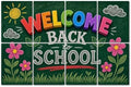 8 Pack Art Acoustic Panels Sound Absorbing Welcome Back to School Chalkboard Art Colorful Letters Floral Details Decorative Soundproof Wall Panels Self Adhesive for Home Recording Studios 48"x32"