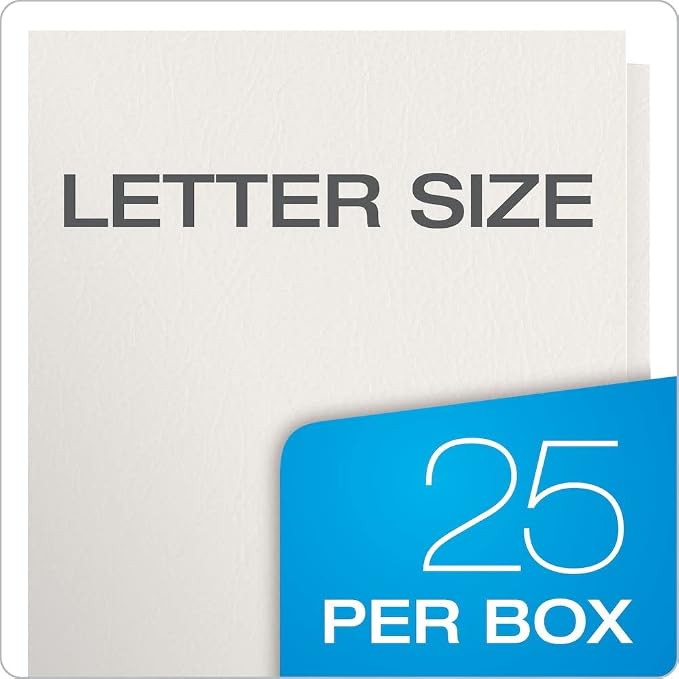 Oxford Twin-Pocket Folders,Textured Paper,Letter Size,White,Holds 100 Sheets,Box of 25 (57504EE),(Pack of 5)