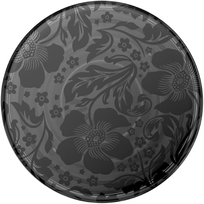 PopSockets Adhesive Phone Grip, Holder- Black Lace | Secure Comfortable Hold, Anti-Drop, Kickstand, Plant, iPad, Removable, Popper