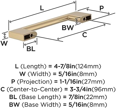Amerock 10 Pack 3-3/4" Cityscape Champagne Bronze Drawer Pull