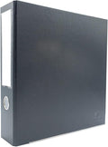 3-Ring Premium Round-Ring Binder - Dark Gray, 3" Spine, by Bindertek | 450 Sheet Capacity, 2" Round Rings, Linen-Textured Covers, Steel Reinforced Edges, Spine Label Included