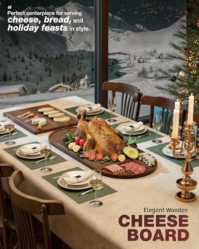 Extra Large Charcuterie Board, 30''x13'' Acacia Cheese Board Set