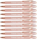 Personalized Pens Ballpoint with Stylus, Champagne 10 Pcs