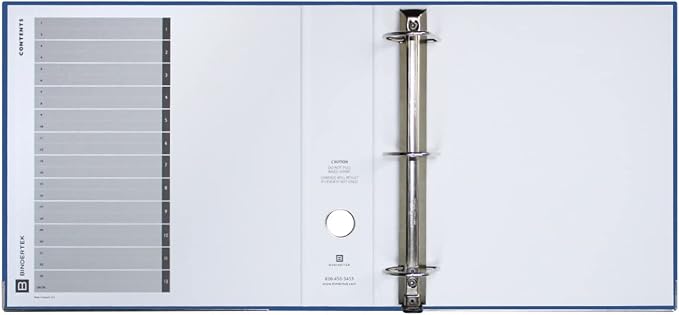 3-Ring Premium Binder - Navy, 3" Spine, by Bindertek | 525 Sheet Capacity, 2" D-Rings, Linen-Textured Covers, Steel Reinforced Edges, Spine Label Included