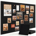 AHEONLAR Felt Bulletin Board 36"x 24", Cork Boards for Walls, 6 Pack Bulletin Board Large Cork Board for Office, Felt Boards with 40 Safe Removable Adhesive Tabs Wall Decor for Home(Black)