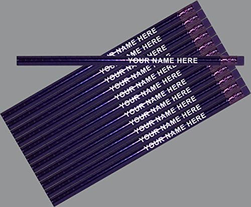 ezpencils - Personalized Metallic Lavender Round Pencil - 12 pkg - ** FREE PERZONALIZATION **