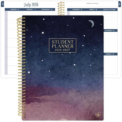 Daisy by bloom daily planners 2026-2027 Academic Year Student Planner (July 2026 - July 2027) - Elementary Through Middle School Calendar Agenda Book - 7” x 9" - Stargaze