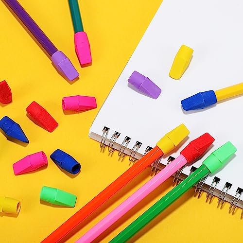 Ciieeo 120Pcs Pencil Top Erasers Bulk Pencil Cap Eraser Toppers for Classroom Office and Home Use Smudge-Free Precise Correction