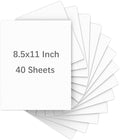 40 Sheets of Cardstock 8.5 x 11, Heavyweight Cover Cardstock Printer Paper 8.5 x 11, 190 gsm Bright White Card Stock Paper for DIY, Professional Printing, Wedding Invitations, Office Cards & Crafts