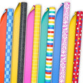 Hallmark Reversible Wrapping Paper Rolls - Checkered, Solids, Stripes, Polka Dots, Flowers, Gift Wrap Paper (Set of 6 Rolls: 150 sq. ft. ttl.) for Birthday, Christmas, Baby Shower, Graduation, All Occasion