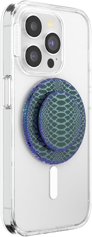 PopSockets Phone Grip for MagSafe, Magnetic Holder- Scales | Removable, For Kindle / Android / iPhone, With Magnet, Green, Teal, Turquoise, Men, Boys