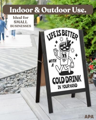 Ilyapa A Frame Whiteboard Easel Sign 18x31.5 in - Sandwich Signs Outdoor