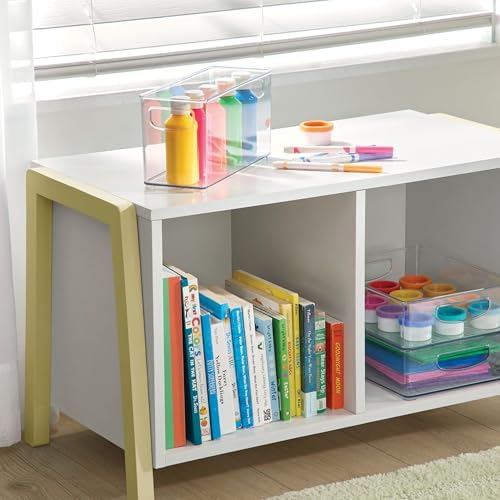 iDesign Plastic Stackable Pantry Bin, Set of 2, Clear