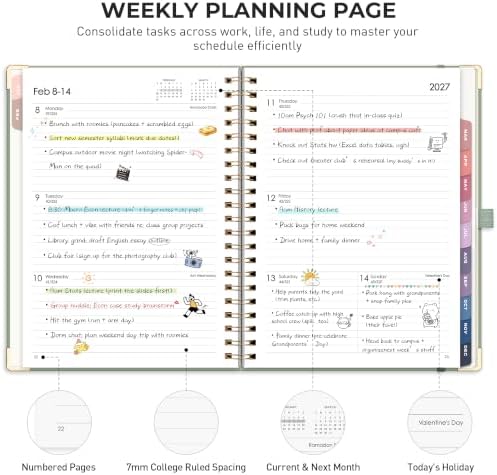 RETTACY 2027 Planner, Weekly and Monthly, Large Size (8.5" x 11")