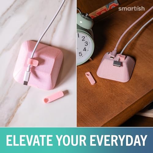 Smartish Magnetic Cord Holder, Cable Wrangler, Nightstand & Desk Organizer