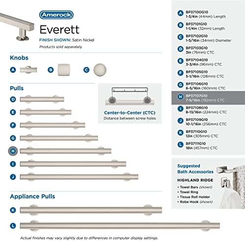 Amerock 7-9/16" Everett Satin Nickel Drawer Pull