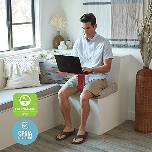 ECR4Kids The Surf Portable Lap Desk, Flexible Seating, Red