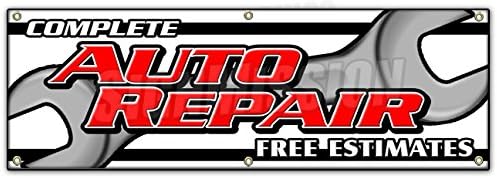 72" Complete AUTO Repair Free ESTIMATES Banner Sign Cars a/c Brakes Muffler