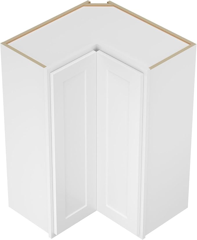 Furinno Shaker Wall Easy Reach Kitchen Cabinet, Bifold Doors, White | 12 D x 24 W x 36 H, Adjustable Hinges, Soft-Close Shaker-Style Door, Ready to Assemble, Plywood, for Pantry, Dining Room