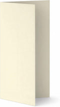 100 Sheets Natural Cream 8.5" x 11" Scored Cardstock Paper – Folds to 4.25" x 11" – Menu & Program Paper – Inkjet & Laser Printer Compatible – Made in USA