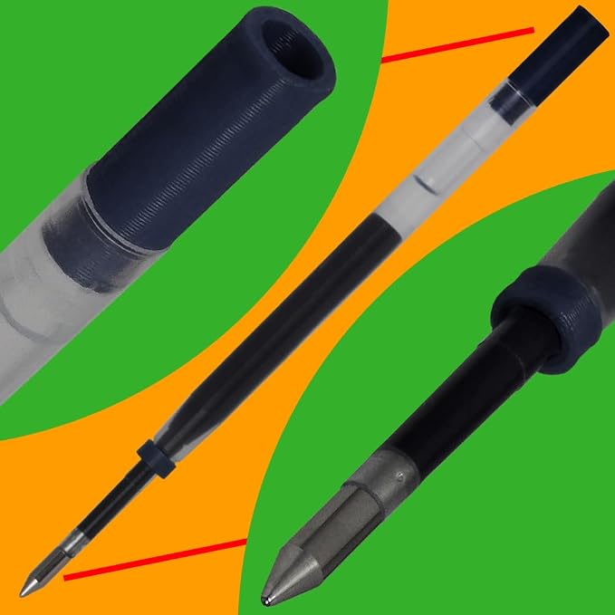 Replacement for Cross Slim 8910-1 - Gel Rolling Ball Pen Refill - 2 Black