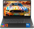 Lenovo V15 Ultra Slim Business & Student Laptop, 15.6" FHD IPS Display, Powerful Intel Quad-Core Processor, 8GB DDR5 RAM, 256GB PCIe SSD, Wi-Fi 6, Ethernet(RJ45), HDMI, Windows 11 Pro, Copilot AI PC
