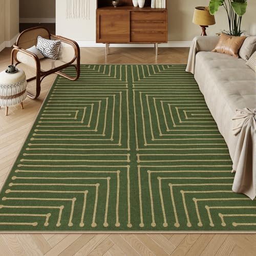 Lahome Neutral Easy Jute 8x10, Black and Brown Living Room Rug