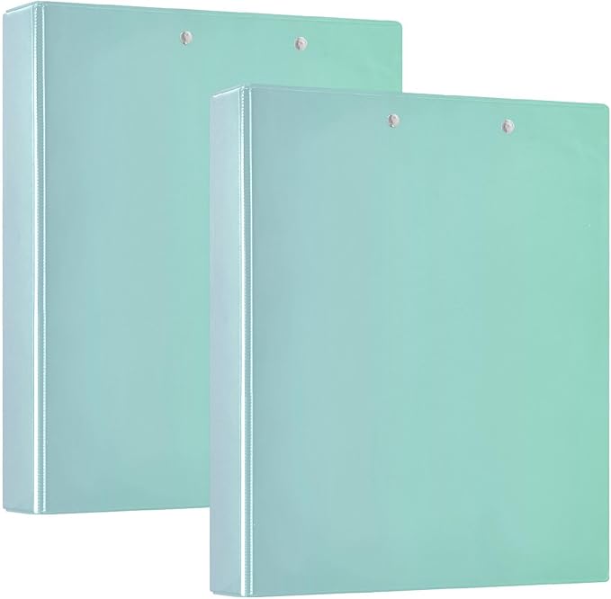 Three-Rings Notebook Binders 1.5" Notebook Binders with Pockets 1/2 Pack Binder for College Students Hardcover Abstract Wide Gradient Background Blanks with Pale Light Purple