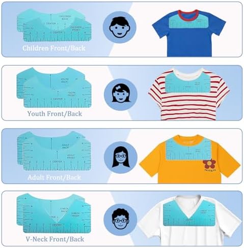 QUKLOGEN Sublimation Shirts Tool Kits with Portable mat for Ironing