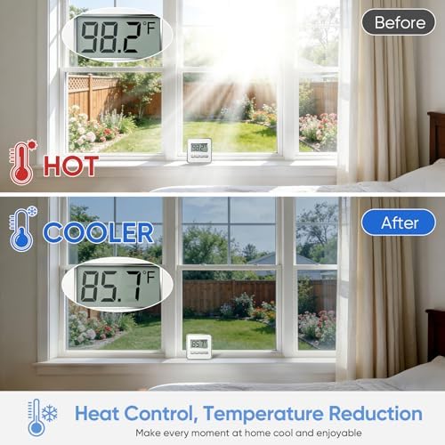 SUNBABY Window Privacy Film, One Way Mirror & Heat Blocking, 35.4"x78.7"