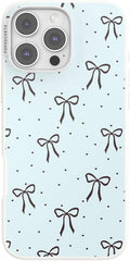 PopSockets iPhone 16 Pro Max Phone Case w/MagSafe Grip- Tiny Bows | Magnetic, Wireless Charging, Camera & Drop Protection, Bow, Phone, Women