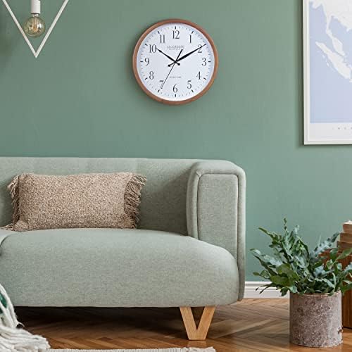 La Crosse Technology Atomic Analog Wall Clock, Wood, 12.80" (404-50447)