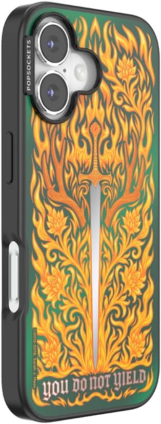 PopSockets iPhone 17 Phone Case with MagSafe- Fireheart | Magnetic, Wireless Charging, Camera & Drop Protection, Acotar, Throne, Glass, Sarah, Dragon