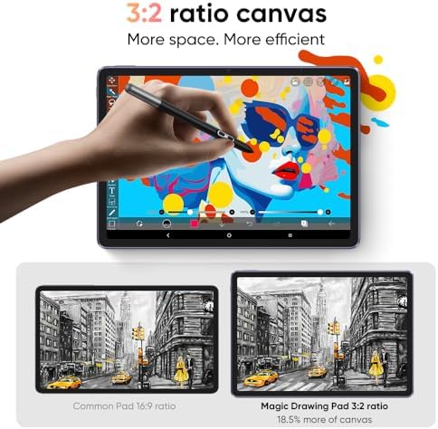 XPPen Magic Drawing Pad 12.2 Inch Standalone Drawing Tablet No Computer Needed with 16384 Pressure Levels X3 Pro Slim Stylus Tilt Support Paper-Like Screen 8GB + 256GB for Digital Drawing Artists