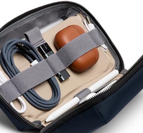 Bellroy Tech Kit (Tech Accessories Organizer Pouch, Zipper Closure Design, Stores Power Bank, Phone Charger, Cables & More, Internal)